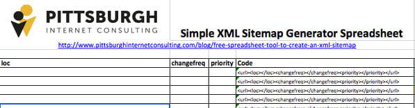 Simple XML Sitemap Generator Spreadsheet