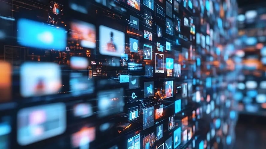 Digital marketer reviewing