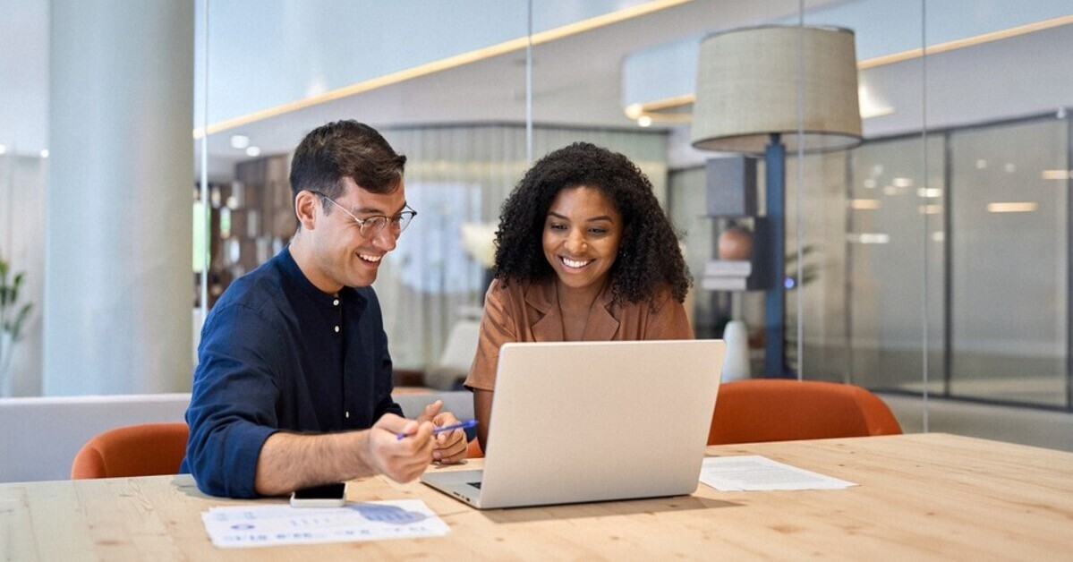 Marketing team reviewing content strategy